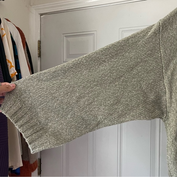 JAMES STREET CO. sage green merino wool oversized turtleneck pullover sweater - Picture 2 of 6